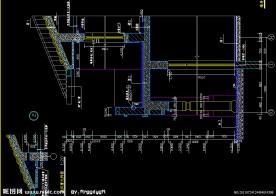 B型寓所墙身大样 通风管大样