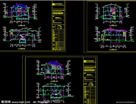 B型寓所平立剖面