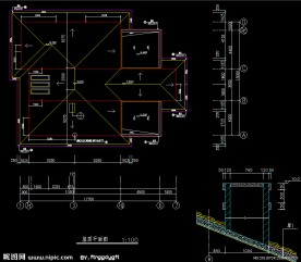 B型寓所屋顶平面图
