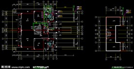A型寓所一层给排水 排水管道