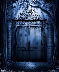 幽暗的铁门