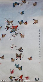 工笔花鸟千蝴蝶图