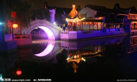夜景 梦幻桥梁