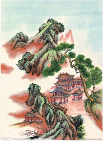 国画山水图