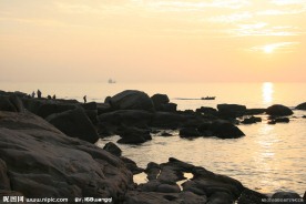 日落大海
