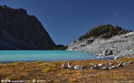 山间湖泊美景