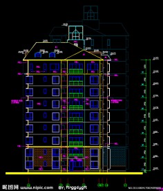住宅楼标高立面图