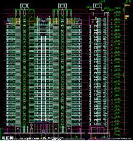 住宅楼标高立面图