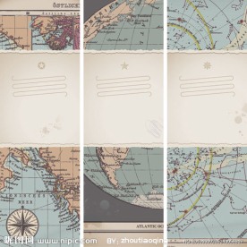 复古怀旧航海图