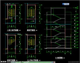 宿舍楼屋顶楼梯平面图