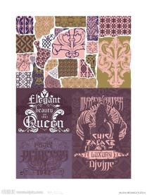 服装设计手稿 中东风格印花