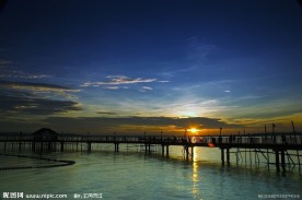 夕阳海景