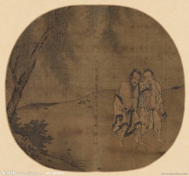 宋 佚名 柳荫醉归图页