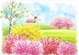 春天风景插画
