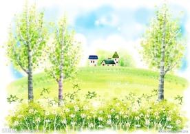 春天风景插画