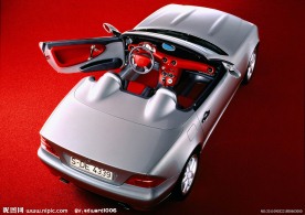 奔驰银色敞篷跑