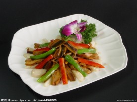 金蒜炒肚条