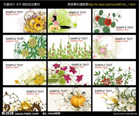 名片 卡片 矢量花纹 底纹素材