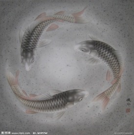 国画鲤鱼