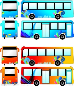 公交车身设计矢量素材