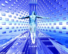 科技光影3D人体合成图