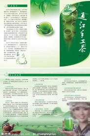 茶三折页