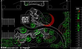 别墅庭院绿化配置总平面