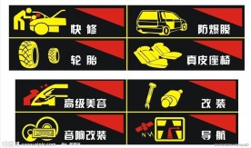 汽车美容广告牌