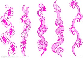 花纹 现代花纹 剪纸 柱形体花纹