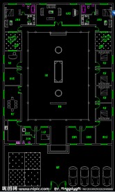 四合院一层平面