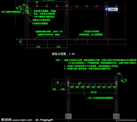 花架长廊基础平面