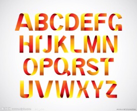 纸条字母设计