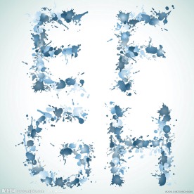 墨迹墨水字母设计