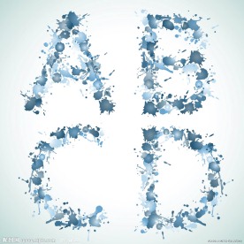 墨迹墨水字母设计