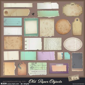 皱褶的破旧纸张