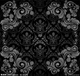 欧式黑白花纹