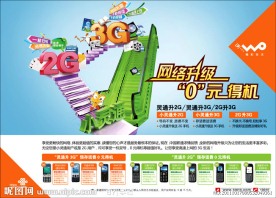 中国联通 网络升极海报 (背景图合层)