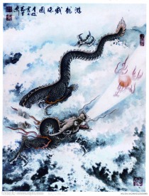 国画龙 海龙