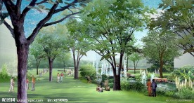 电脑手绘景观效果图