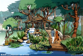 电脑手绘景观效果图