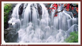 流水生财 瀑布风光