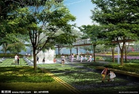 健身广场景观效果图