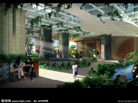 住宅小区室内景观效果图