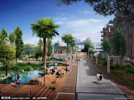 住宅小区景观效果图
