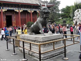 颐和园仁寿殿门口铜麒麟