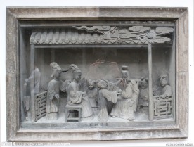 孔融让梨墙体雕刻