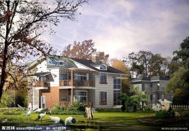别墅景观效果图
