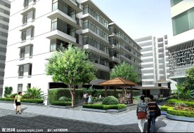 住宅小区景观效果图