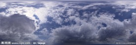 广角天空蓝天白云