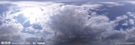 广角天空蓝天白云